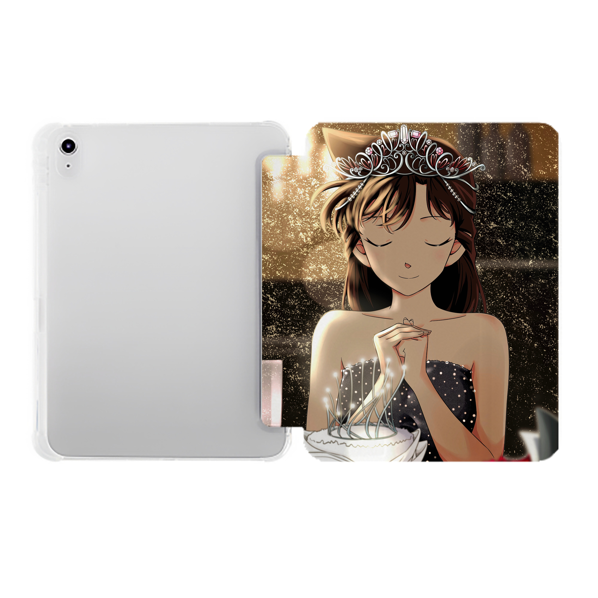 （画像用） 名探偵コナン Detective Conan IPad ケース ペン収納付き 三つ折りスタンド PUレザー×シリコン 対応機種9.5/10.5/10.9インチ